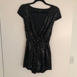 Windsor Black Sequin Romper